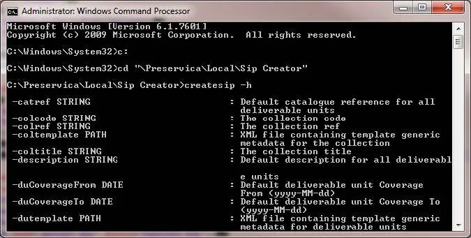 SIP Creator Command Line | Preservica Developers website